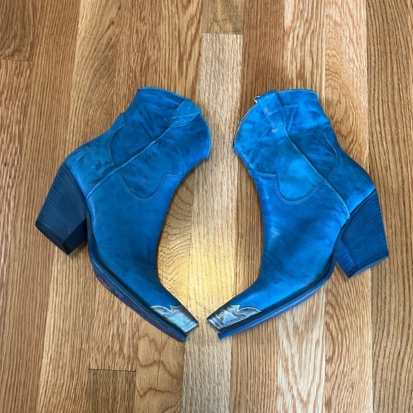 Free People Brayden Western Boots in Petrol size 37.5 NEW - Picture 9 of 16